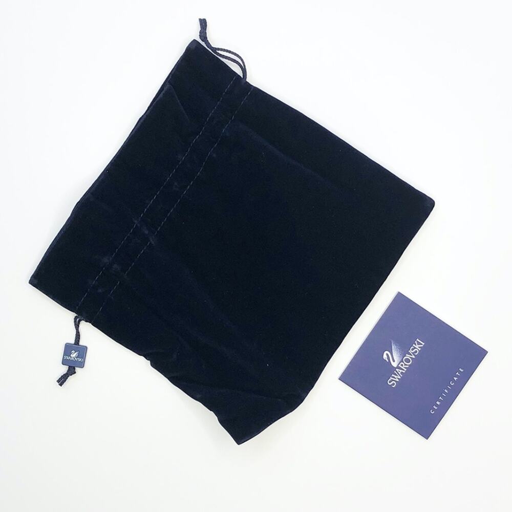 Swarovski Weighted Large Navy Blue Velvet Jewelry Pouch Drawstring Storage Bag